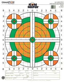 Scorekeeper Targets 12 Pack, 14"x18" 100 Yard Rifle, Sight In 