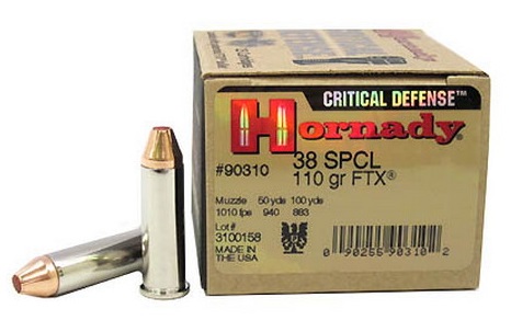 38sp 110gr FTX Box of 25 hornady, hornady ammo, hornady ammunition